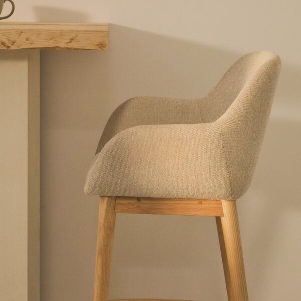 Béžová barová židle Kave Home Konna 65 cm