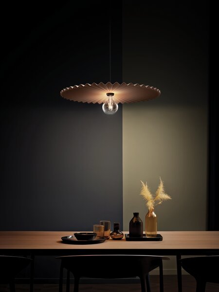 Linea Light CA021ABEEZZ Doge_P, moderní béžovo-červené závěsné svítidlo, 1x22W E27, průměr 58,4cm