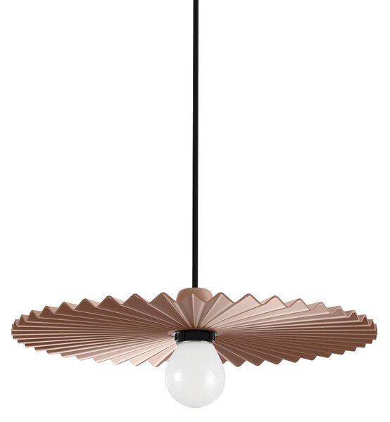 Linea Light CA022ABEEZZ Doge_P, moderní béžovo-červené závěsné svítidlo, 1x22W E27, průměr 40cm
