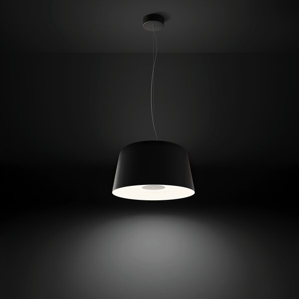 Linea Light CA054DBBMDD Delfi_P, moderní závěsné svítidlo, 13W LED 2700K, černá, průměr 35cm