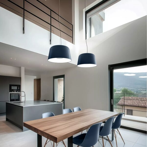 Linea Light CA054DBBMDD Delfi_P, moderní závěsné svítidlo, 13W LED 2700K, černá, průměr 35cm