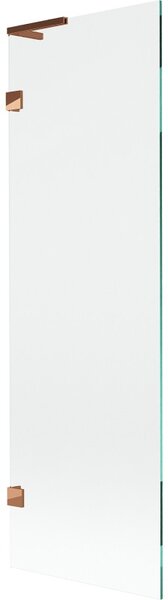 Mexen, Mexen Lunar L 1-křídlová vanová zástěna 60 x 150 cm, transparentní, růžové zlato - 897L-060-000-60-00