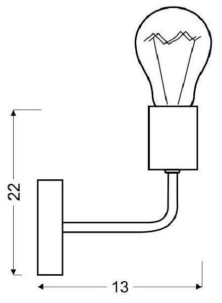 Nástěnné industriální svítidlo SPILL - 1xE27, 60W, černé / zlaté