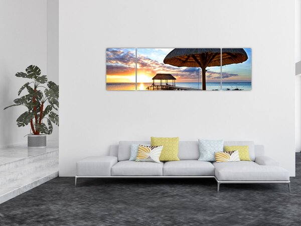 Obraz - Západ slunce na Mauriciu (170x50 cm)