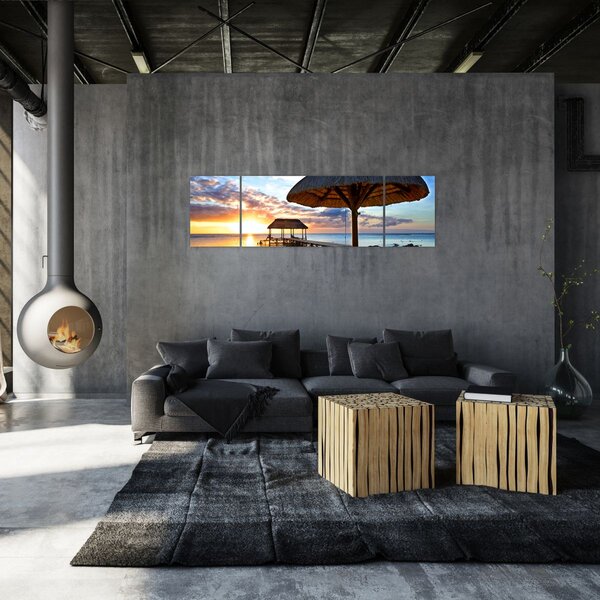 Obraz - Západ slunce na Mauriciu (170x50 cm)