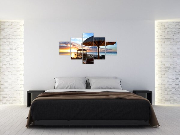 Obraz - Západ slunce na Mauriciu (125x70 cm)