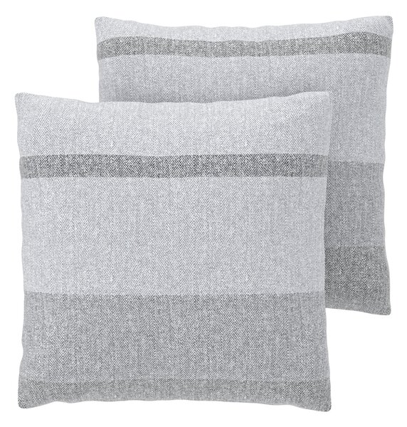 Livarno® Potah na polštář Renforcé, 50 x 60 cm, 2 kusy (pruhy/šedá) (100411838002)
