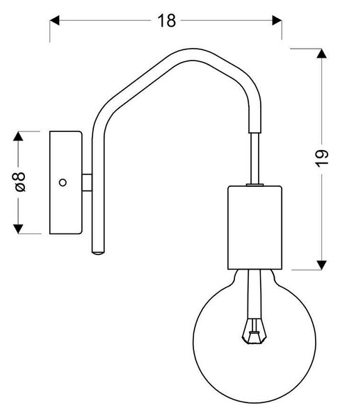 Nástěnné industriální osvětlení BASSO - 1xE27, 40W, matné bílé