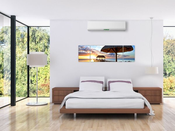 Obraz - Západ slunce na Mauriciu (170x50 cm)