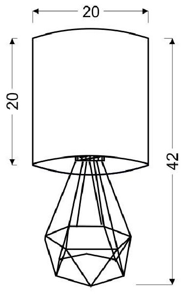 Stolní lampička v loftovém stylu GRAF - 1xE27, 60W, černá / bílá