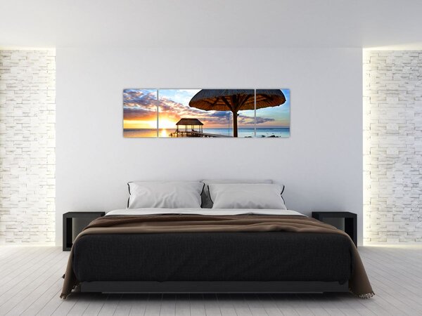 Obraz - Západ slunce na Mauriciu (170x50 cm)