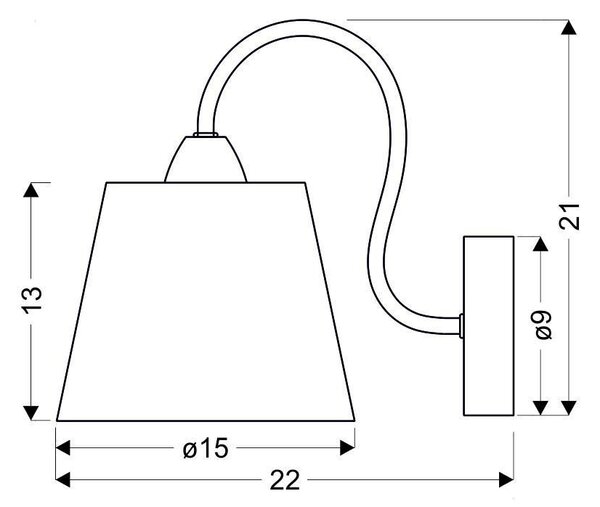 Moderní nástěnná lampa LUK - 1xE14, 40W, chromovaná / šedostříbrná