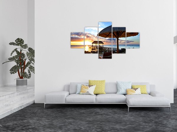 Obraz - Západ slunce na Mauriciu (125x70 cm)