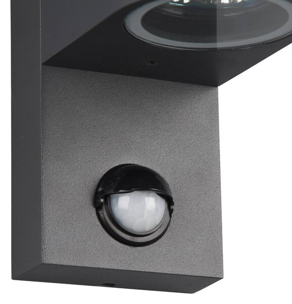 Trio Lighting Venkovní Roya 1 zdroj senzor, kulaté antracit, stmívatelný, Černá, Hliník, Moderní
