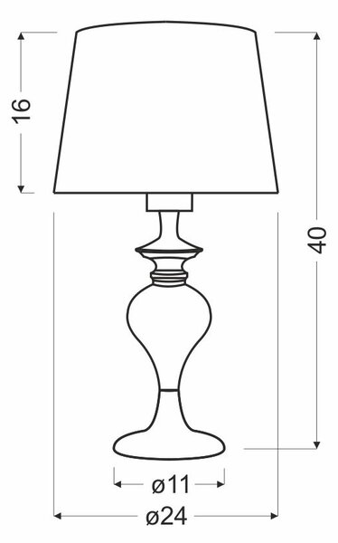 Moderní kulatá stolní lampa GILLENIA - 1xE27, 60W, chromovaná / černá