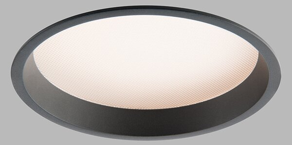 LED2 2550473 Zeta 2 L, černé svítidlo pro zapuštění, 11/27W LED 2700K/3000K/4000K, ⌀21cm, IP44