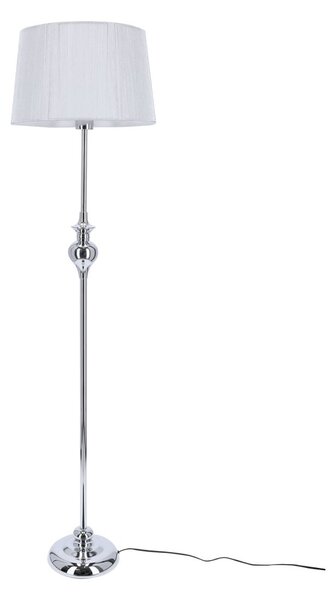 Stojací moderní lampa GILLENIA - 1xE27, 60W, stříbrná