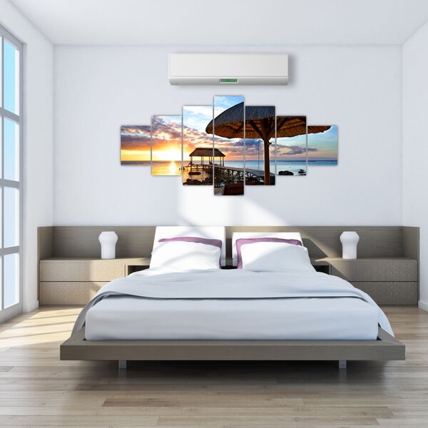 Obraz - Západ slunce na Mauriciu (210x100 cm)