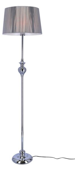Stojací moderní lampa GILLENIA - 1xE27, 60W, stříbrná