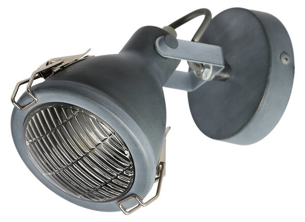Bodové nástěnné loftové svítidlo CRODO - 1xE14, 40W, šedé