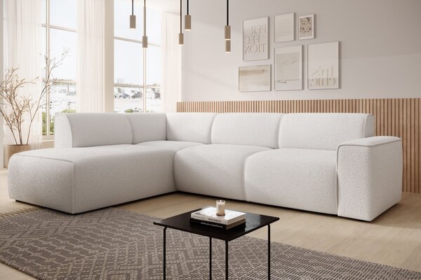 Designová sedací souprava OSKARA L - bílá, levý roh