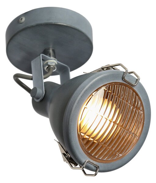 Bodové nástěnné loftové svítidlo CRODO - 1xE14, 40W, šedé