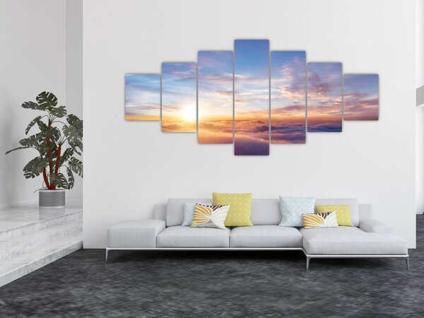 Obraz - Západ slunce nad mraky (210x100 cm)