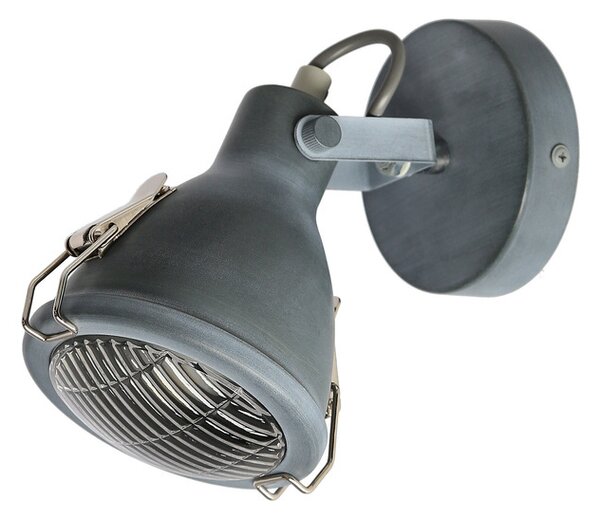 Bodové nástěnné loftové svítidlo CRODO - 1xE14, 40W, šedé