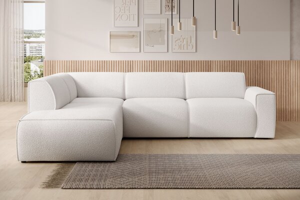 Designová sedací souprava OSKARA L - bílá, levý roh