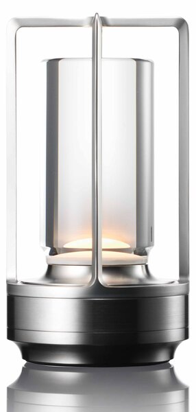 Ambientec Turn+ Stainless Steel, bateriová lampička z nerezi, LED 1900-2400K dotykové stmívání, Ø8,9x16,5cm, IP66