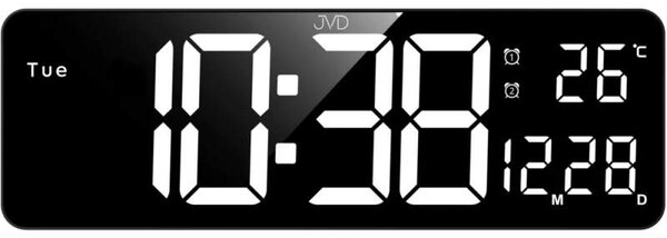 JVD Digitální nástěnné hodiny s LED podsvícením JVD DH324 (RGB efekty barevné)