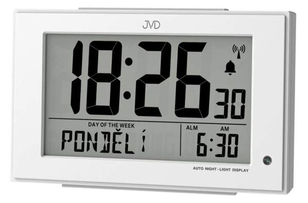 JVD Digitální rádiem řízený budík s češtinou JVD RB9447.1 (Rádiem řízený čas z Frankfurtu n. M. (RCC))