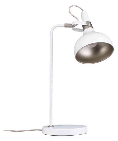 Paulmann 78482 Juna, bílá stolní lampa z kovu, 1xE14, výška 51cm