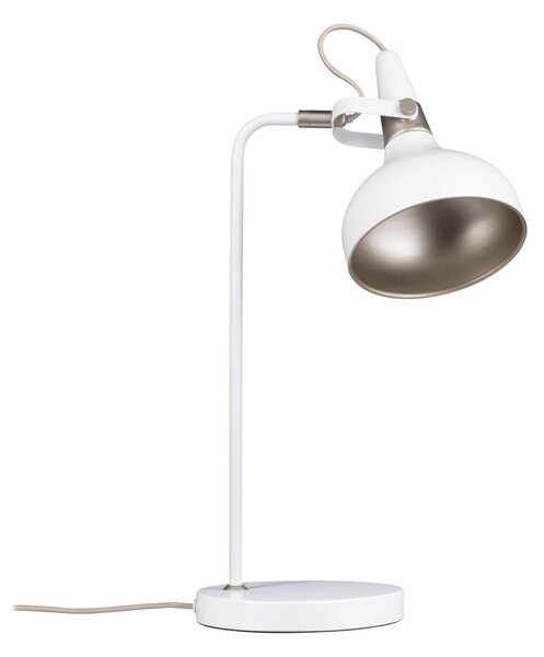 Paulmann 78482 Juna, bílá stolní lampa z kovu, 1xE14, výška 51cm