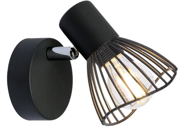 Nástěnné bodové osvětlení FLY - 1xE14, 40W, černé