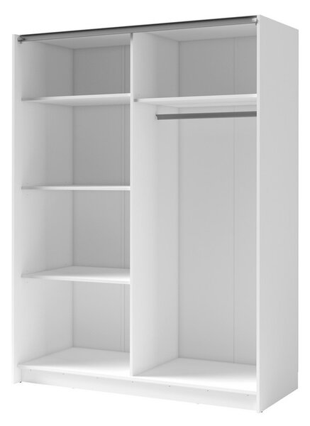 Široká šatní skříň 180 cm LORICA - bílá