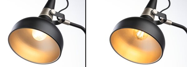 Paulmann 78479 Juna, černá stolní lampa z kovu, 1xE14, výška 51cm