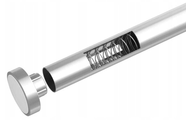 Flexibilní sprchová tyč Wenko 110-185 x 2,8 mm stříbrná