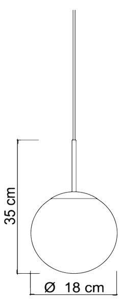 Sikrea 9344 Eva, moderní závěsné svítidlo z ručně foukaného petrolejového/bílého skla, 1xE27, Ø18cm