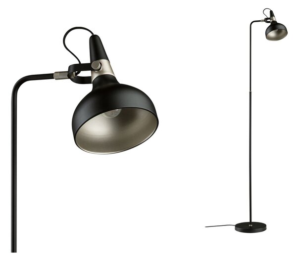 Paulmann 78480 Juna, černá stojací lampa z kovu, 1xE14, výška 158cm