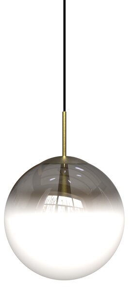 Sikrea 8590 Eva, moderní závěsné svítidlo z ručně foukaného kouřového/bílého skla, 1xE27, Ø35cm