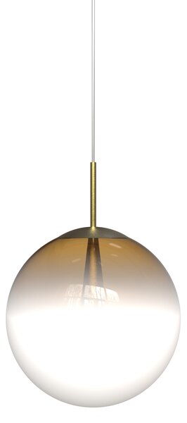 Sikrea 8576 Eva, moderní závěsné svítidlo z ručně foukaného bronzového/bílého skla, 1xE27, Ø35cm