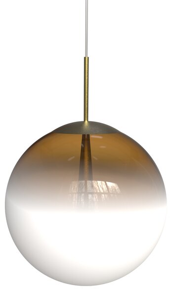 Sikrea 9399 Eva, moderní závěsné svítidlo z ručně foukaného bronzového/bílého skla, 1xE27, Ø45cm