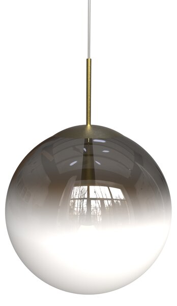 Sikrea 9382 Eva, moderní závěsné svítidlo z ručně foukaného kouřového/bílého skla, 1xE27, Ø45cm