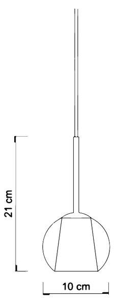 Sikrea 4325 Emy, moderní závěsné svítidlo z ručně foukaného hnědého skla, 1xG9, Ø10cm