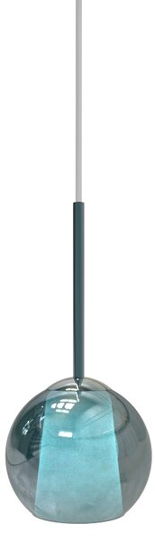 Sikrea 5346 Emy, moderní závěsné svítidlo z ručně foukaného petrolejového skla, 1xE14, Ø14cm