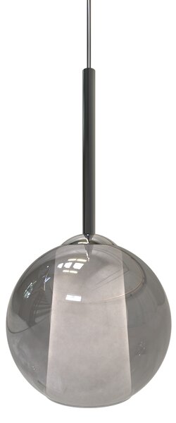 Sikrea 5384 Emy, moderní závěsné svítidlo z ručně foukaného kouřového skla, 1xE27, Ø20cm