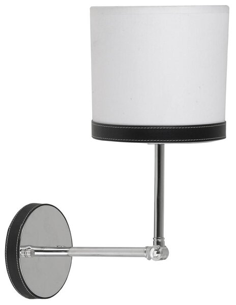 Nástěnné moderní lampa TIDA - 1xE14, 40W, chromovaná / bíločerná