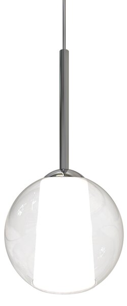 Sikrea 5377 Emy, moderní závěsné svítidlo z ručně foukaného čirého skla, 1xE27, Ø20cm