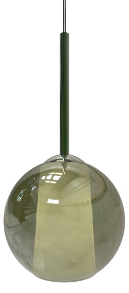 Sikrea 5803 Emy, moderní závěsné svítidlo z ručně foukaného zeleného skla, 1xE27, Ø25cm